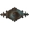 Ekena Millwork Quentin Ceiling Medallion, Hand-Painted Bronze Blue Patina, 23 1/2"W x 12 1/4"H x 1 1/2"P CM23RO1BBS - alternate 1
